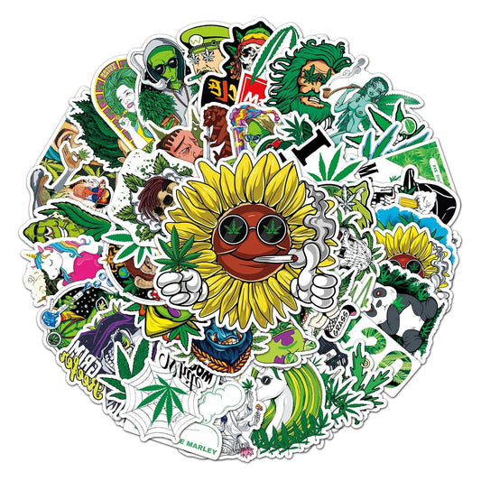 420-themed Stickers - Pack of 50