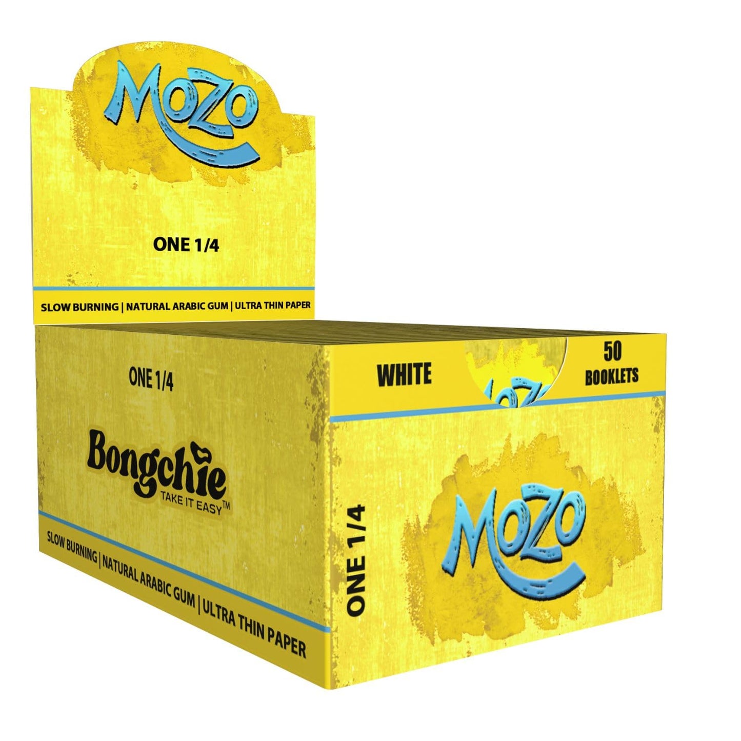 Bongchie Mozo 1 1/4th Size White Rolling Paper – Bleached, Ultra-Thin, and Perfect for a Smooth Smoke