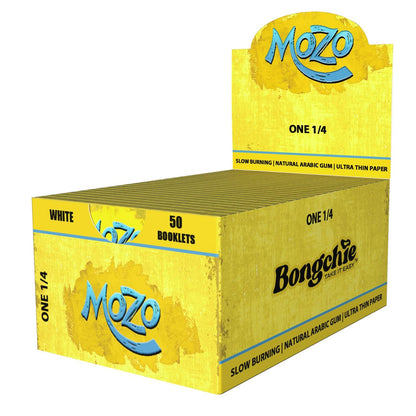 Bongchie Mozo 1 1/4th Size White Rolling Paper – Bleached, Ultra-Thin, and Perfect for a Smooth Smoke