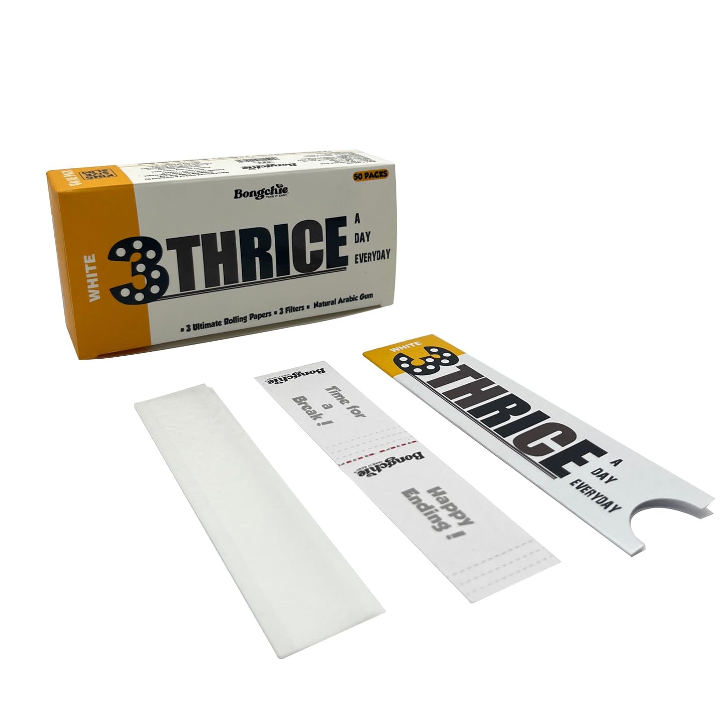 Bongchie Thrice King Size Slim - White