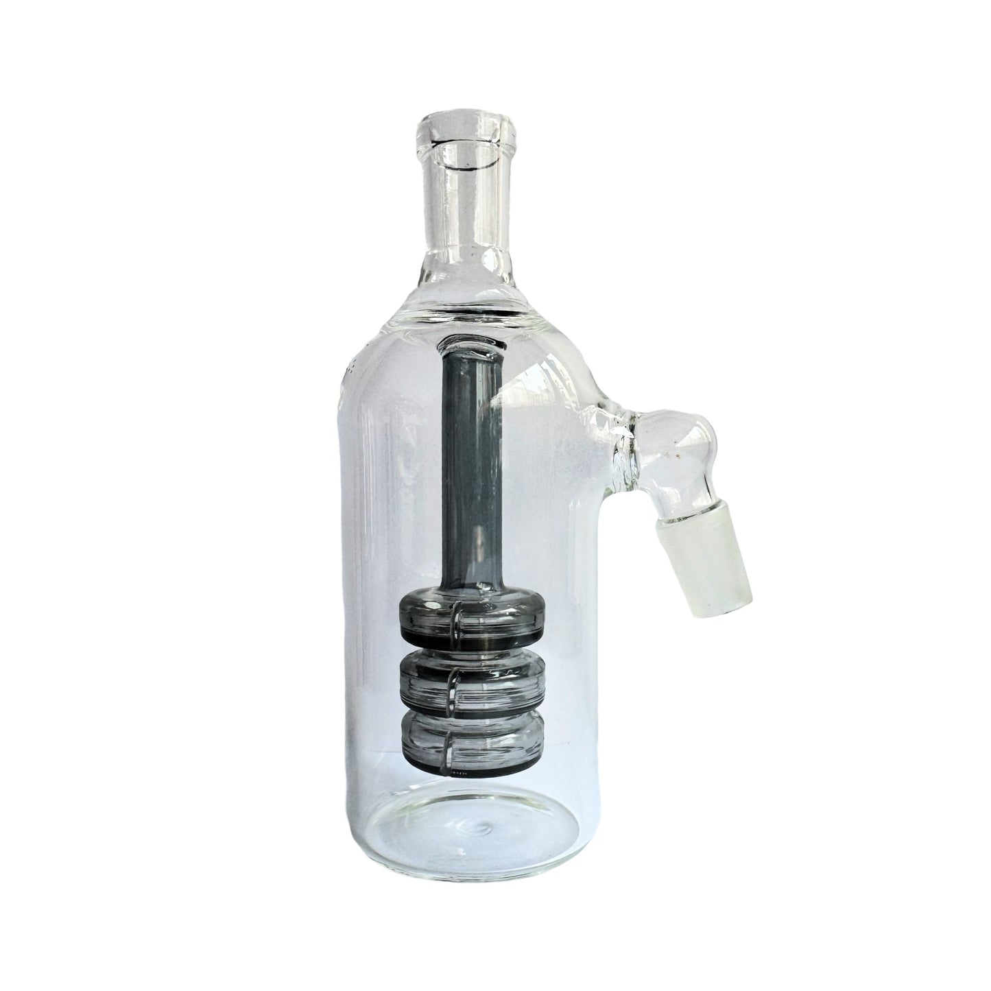 Borosilicate Glass Ash Catcher with Disc Perc Black