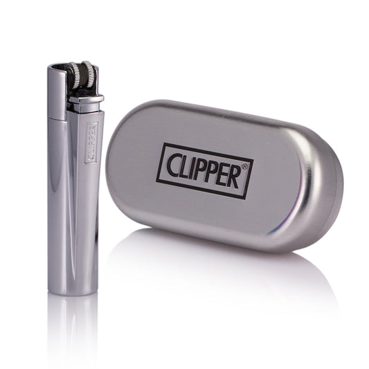 CLIPPER Metallic Silver Lighter