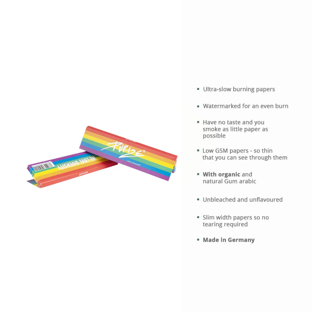 PURIZE Rainbow Rolling Papers - King Size Slim