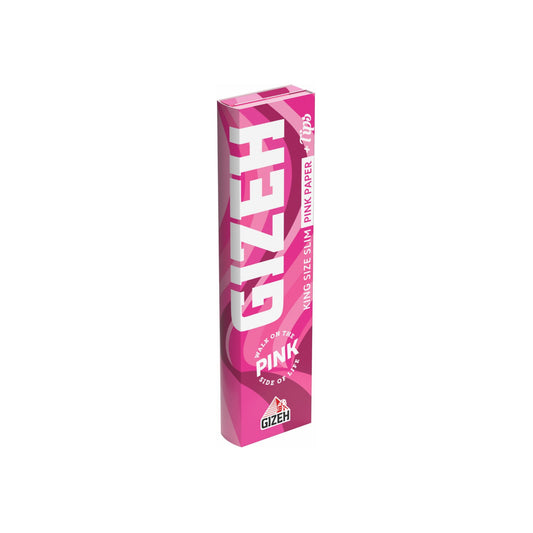 GIZEH Pink Ks Slim Rolling Paper and Tips