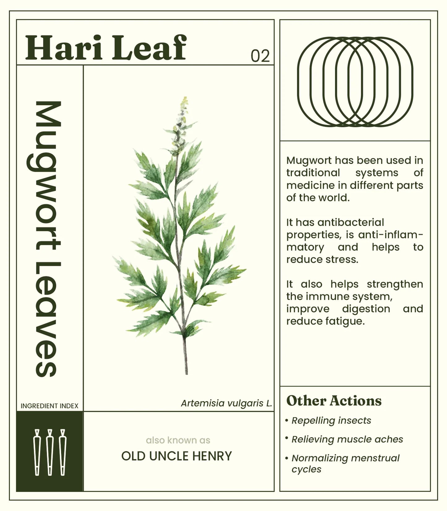 Hari Leaf Calm Blend Herb -Mugwort