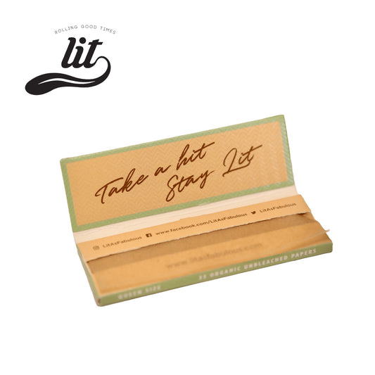 LIT Master Pack Ultra Thin 1 1/4 Size Rolling Paper - Brown