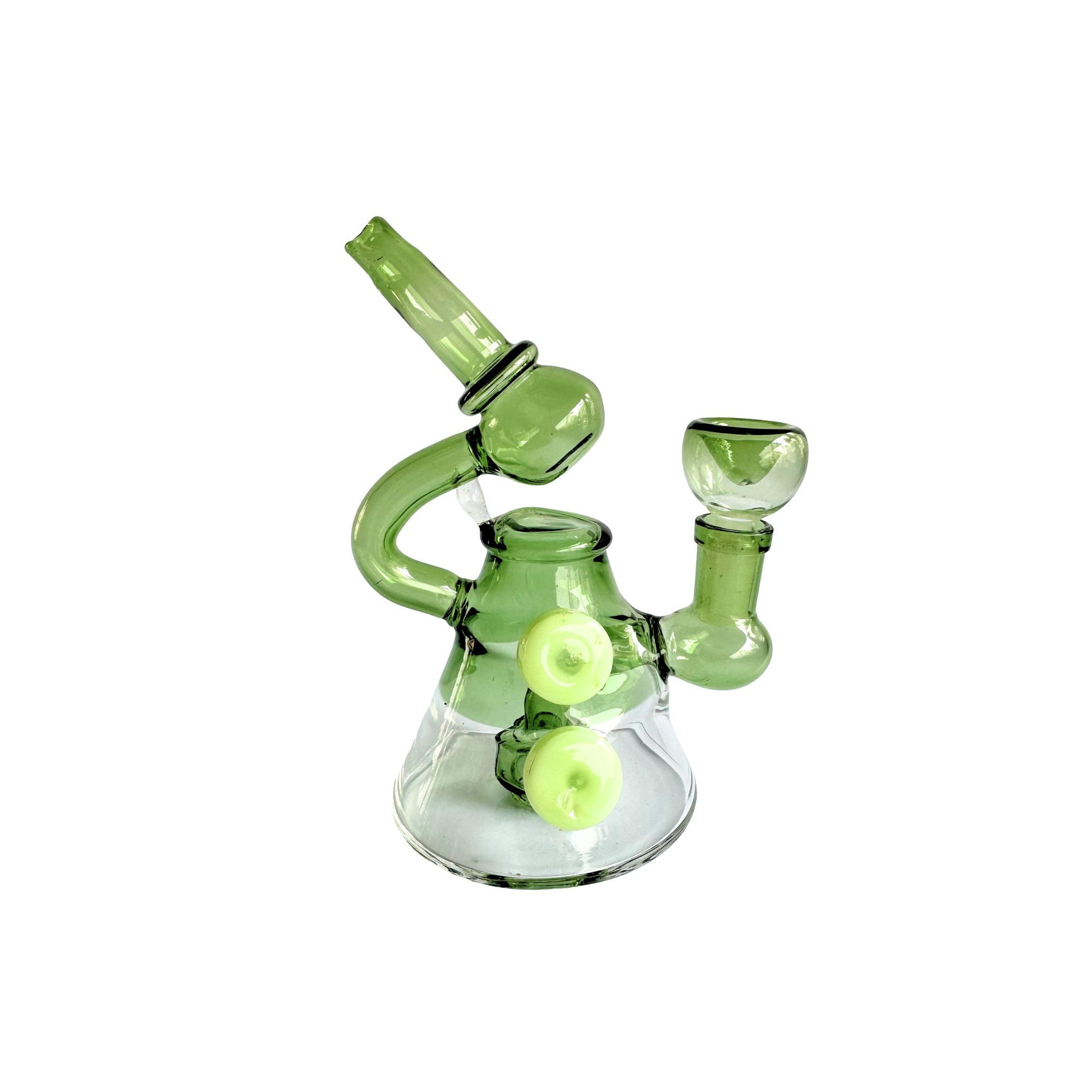 6-Inch Microscopic Glass Bong - High-Gloss Borosilicate with Disc Percolator