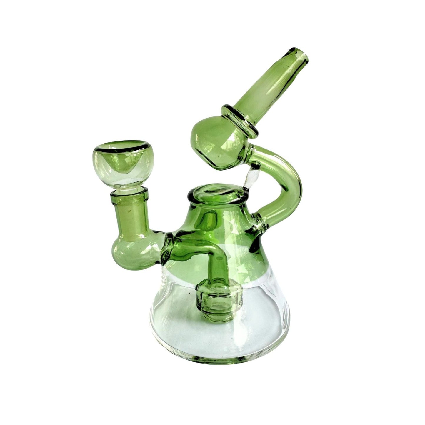 6-Inch Microscopic Glass Bong - High-Gloss Borosilicate with Disc Percolator