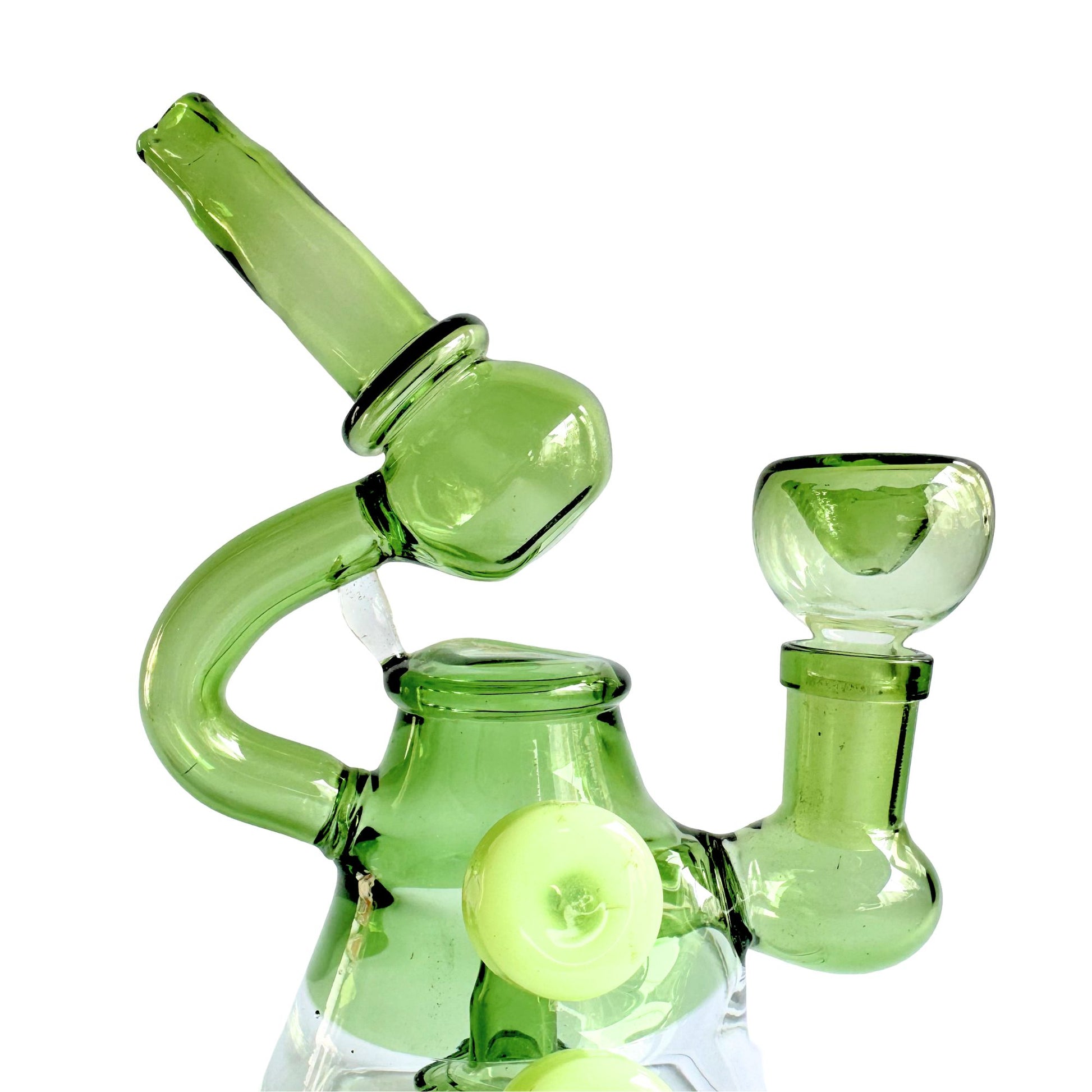 6-Inch Microscopic Glass Bong - High-Gloss Borosilicate with Disc Percolator