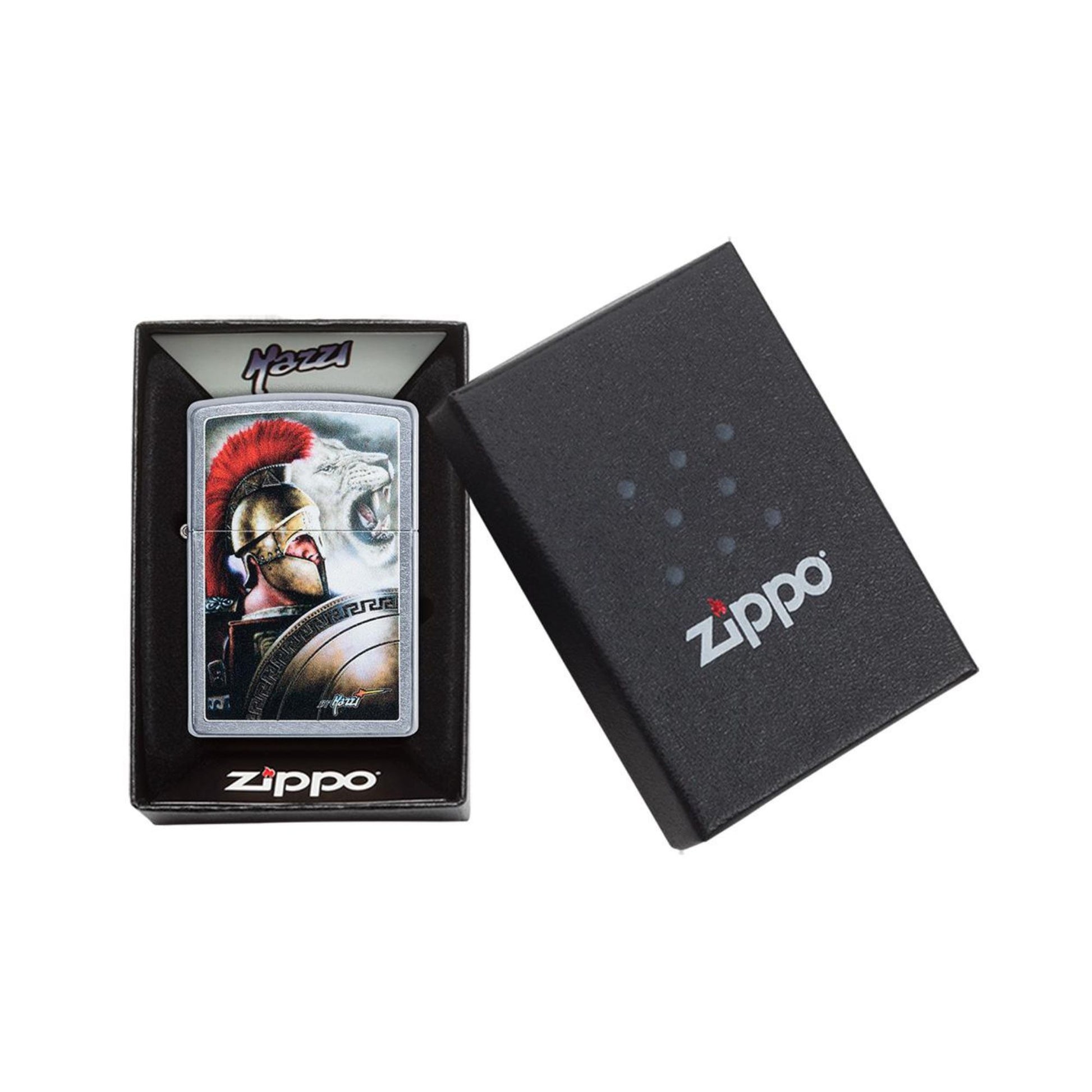 ORIGINAL ZIPPO MAZZI SPARTAN WARRIOR POCKET LIGHTER