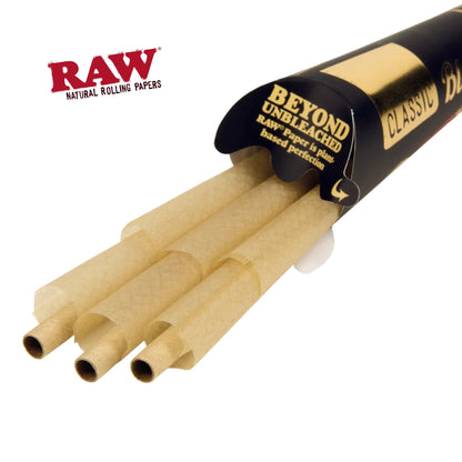 RAW Black 1 1/4 Size Pre-Rolled Cones - Pack of 6