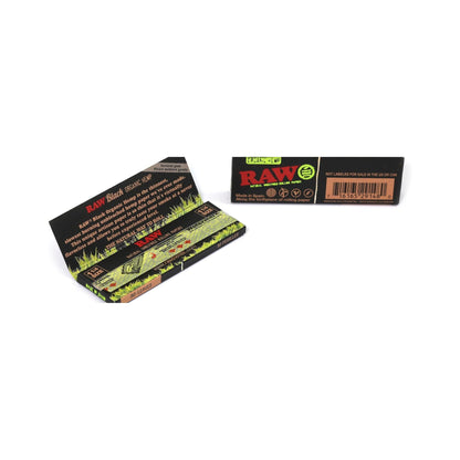 RAW Black Organic Hemp Rolling Paper 1¼ – 50 Leaves per pack