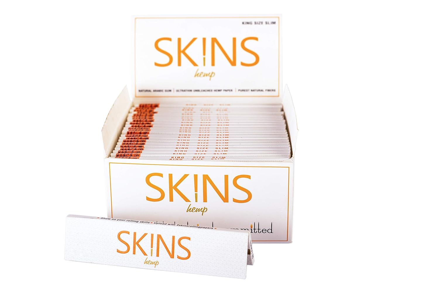 SKINS King Size Slim Hemp Rolling Papers - Full Box