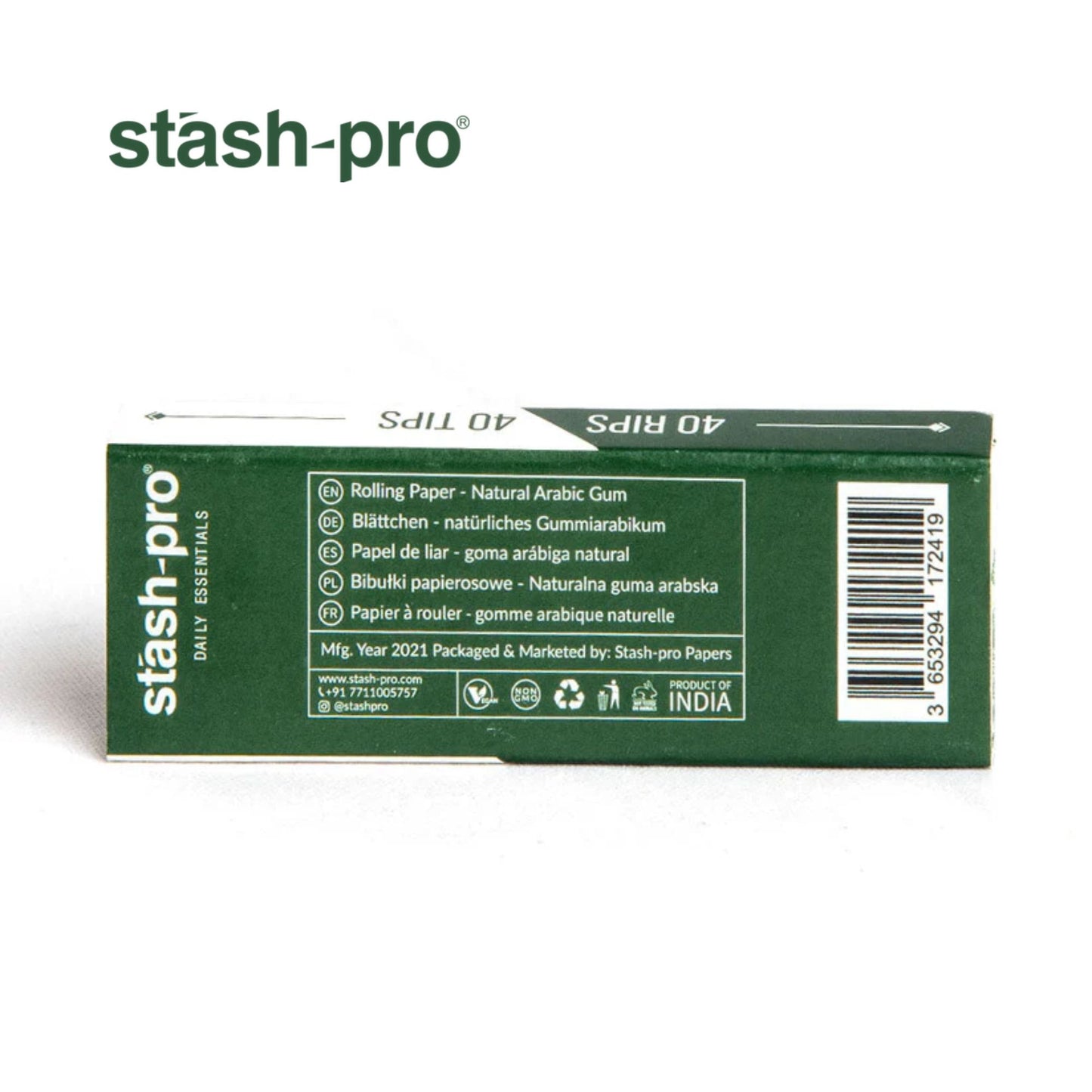 Stash-Pro Ripper Tipper Rolling Paper with Tips - 1 ¼ Size