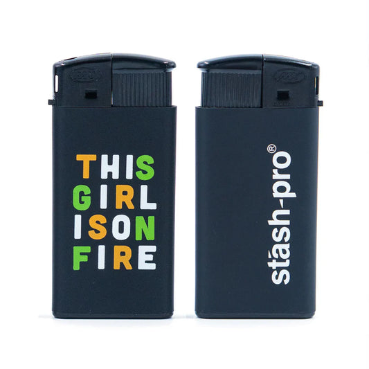 Stash-Pro Slim Lighter - This Girl Is On Fire