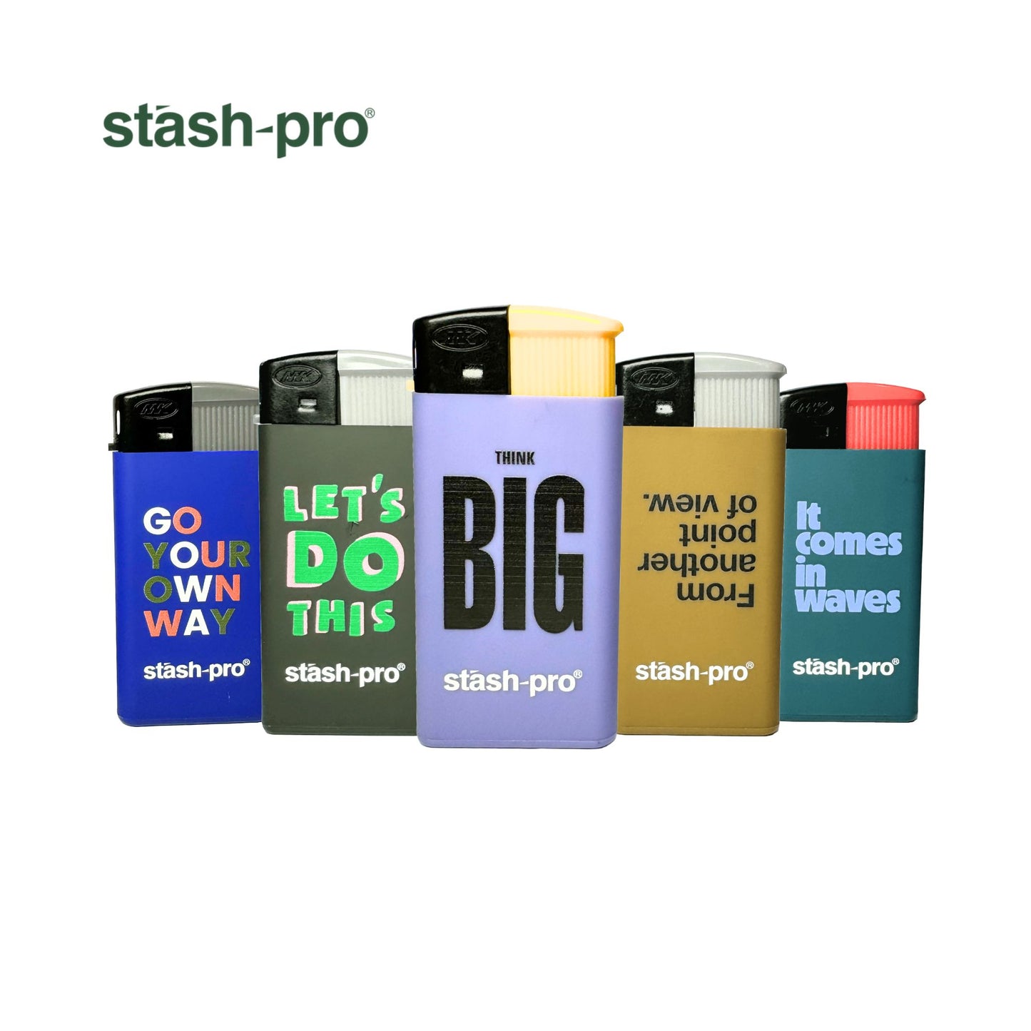 Stash-Pro Slim Pocket Lighter - Colorful