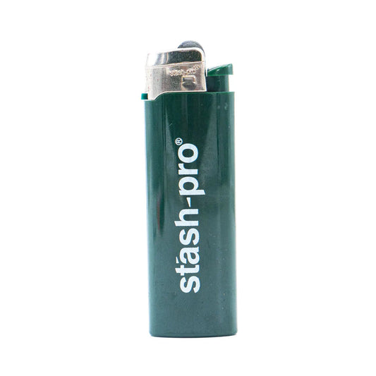 Stash-Pro Glossy Flint Lighter - Green