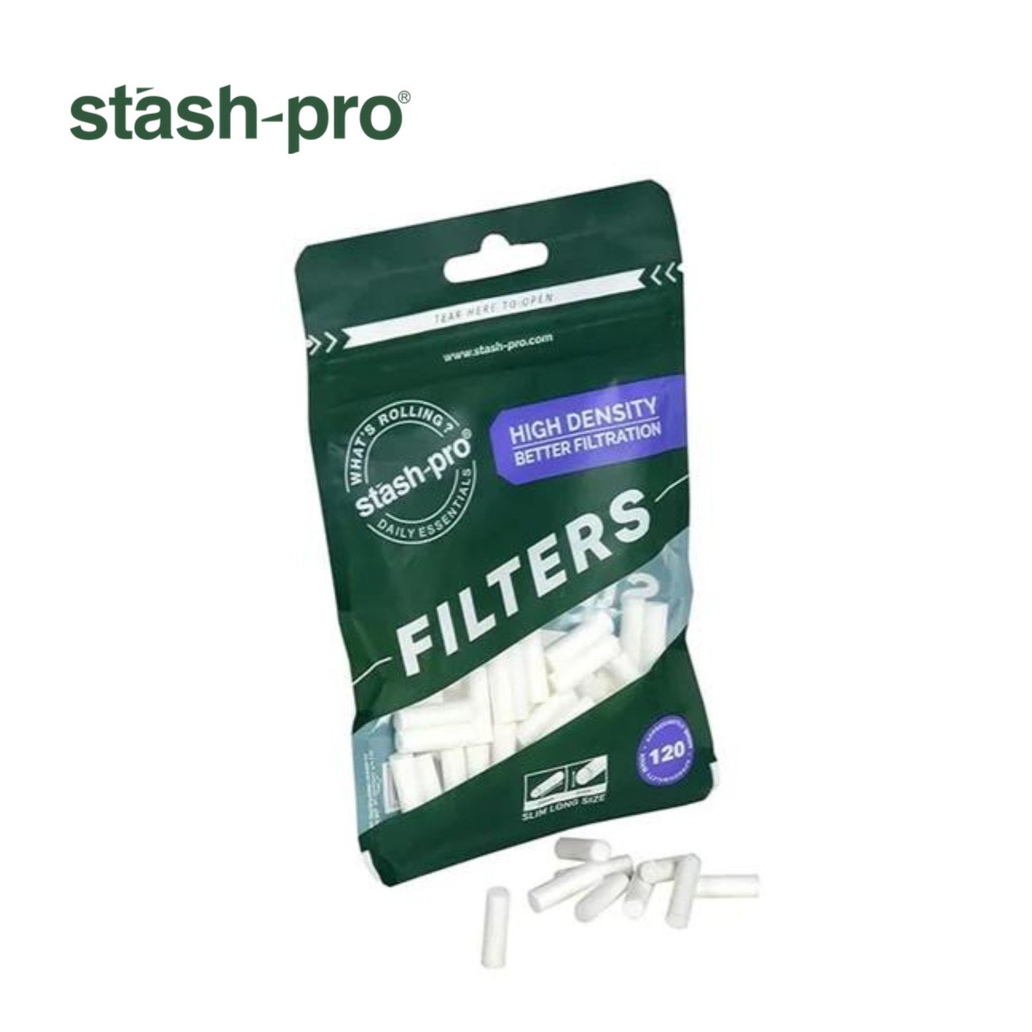 STASH-PRO Filters Slim Long Size 6mm x 20mm - Pack of 120