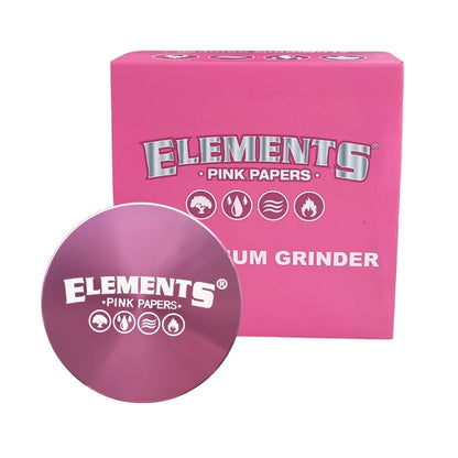 Elements Pink 4 Piece Large Herb Grinder - 63mm