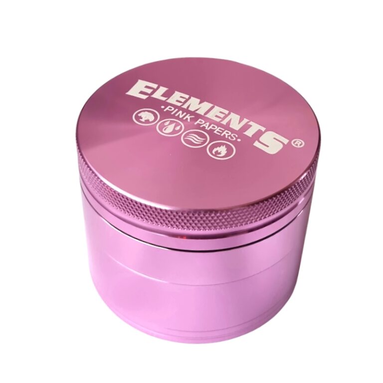 Elements Pink 4 Piece Large Herb Grinder - 63mm