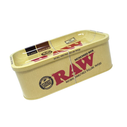 RAW Munchies Box with Rolling Tray Lid Closed