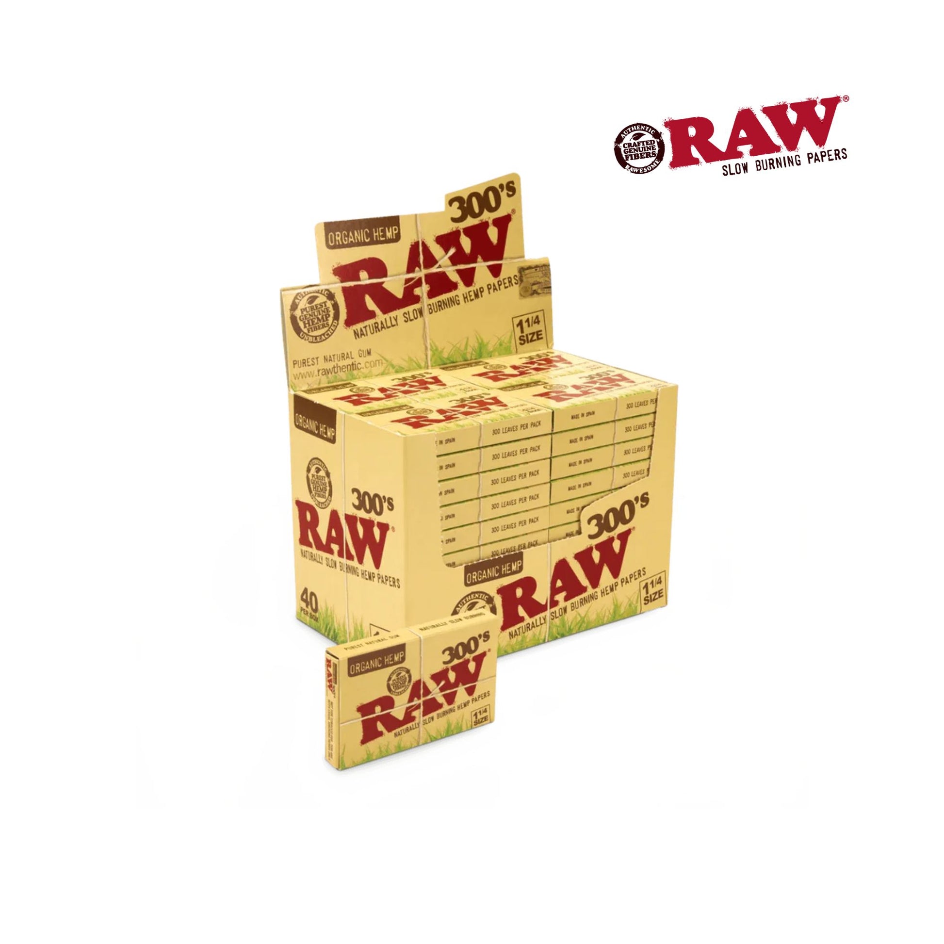 RAW Organic Creaseless 1 ¼ - Pack of 300