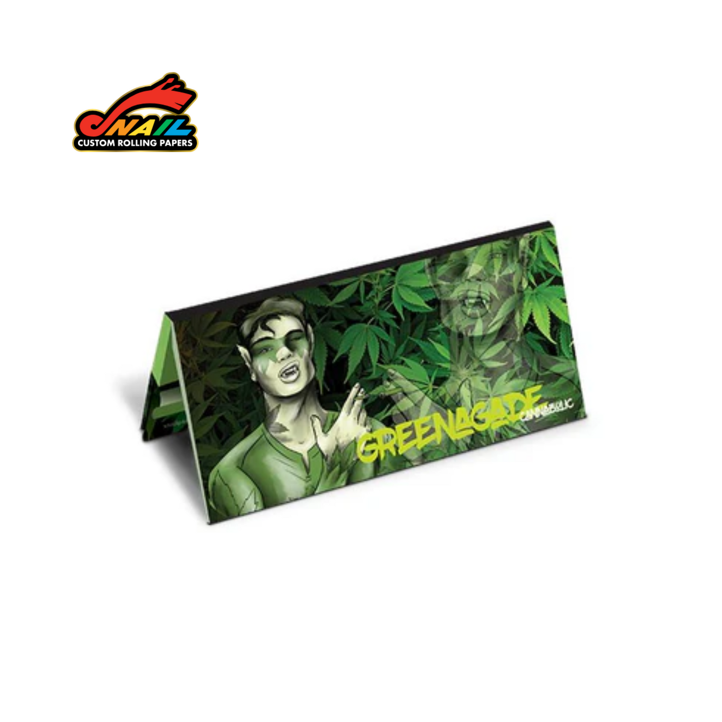 SNAIL King Size Green Rolling Papers with Tips - Cannaklan Collection