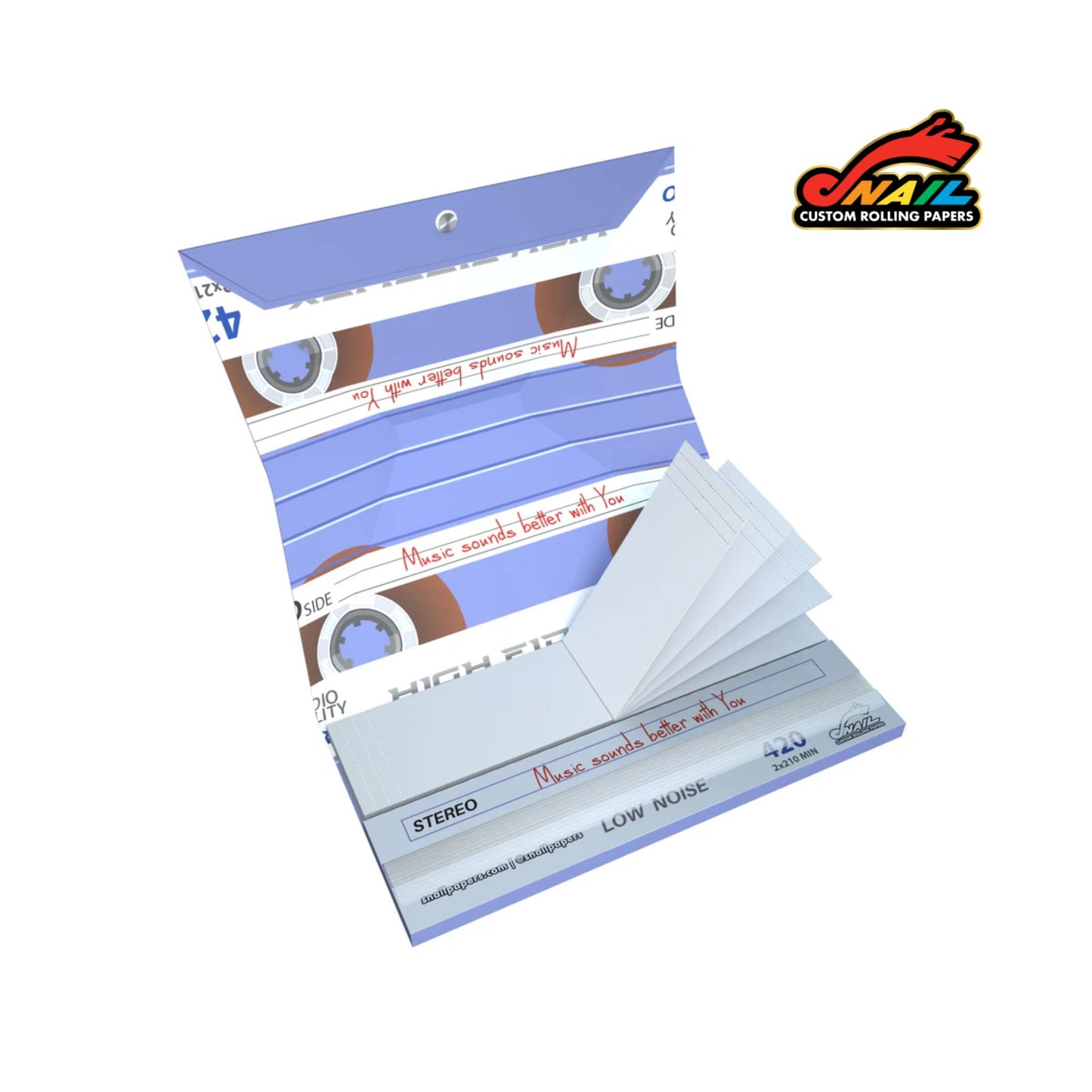 SNAIL King Size Rolling Papers with Tips - High Fidelity Collection