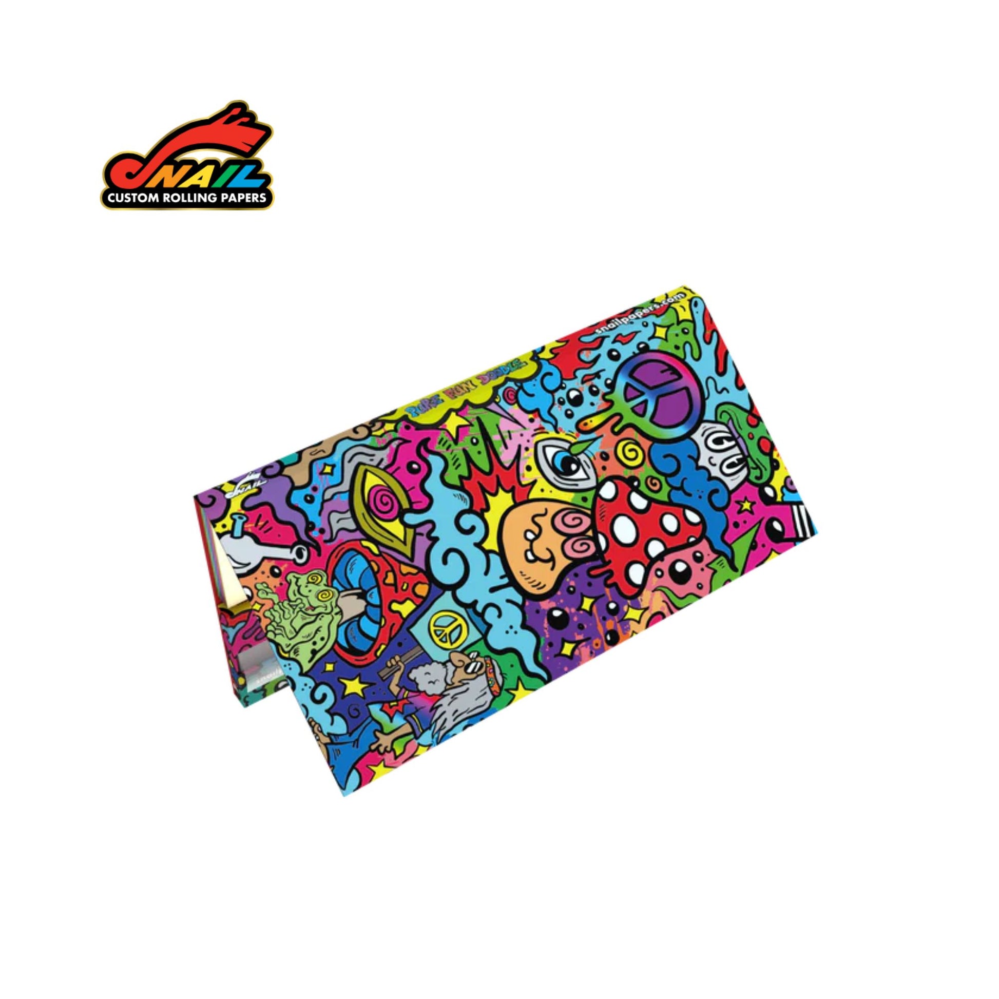 SNAIL King Size Rolling Papers with Tips - Pure Fun Doodle Collection