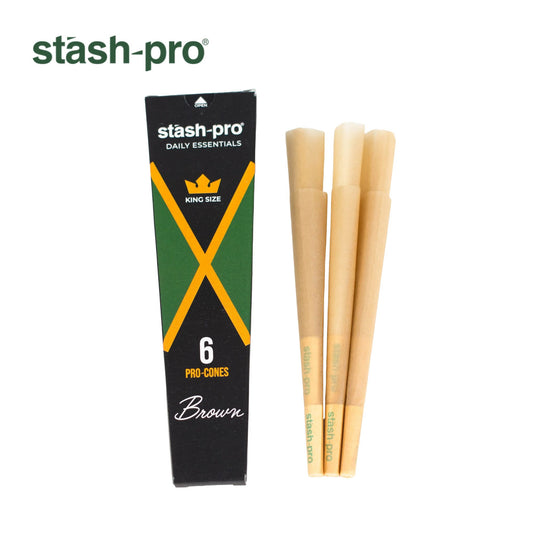 Stash-Pro King Size Pre-Rolled Cones - Pack of 6