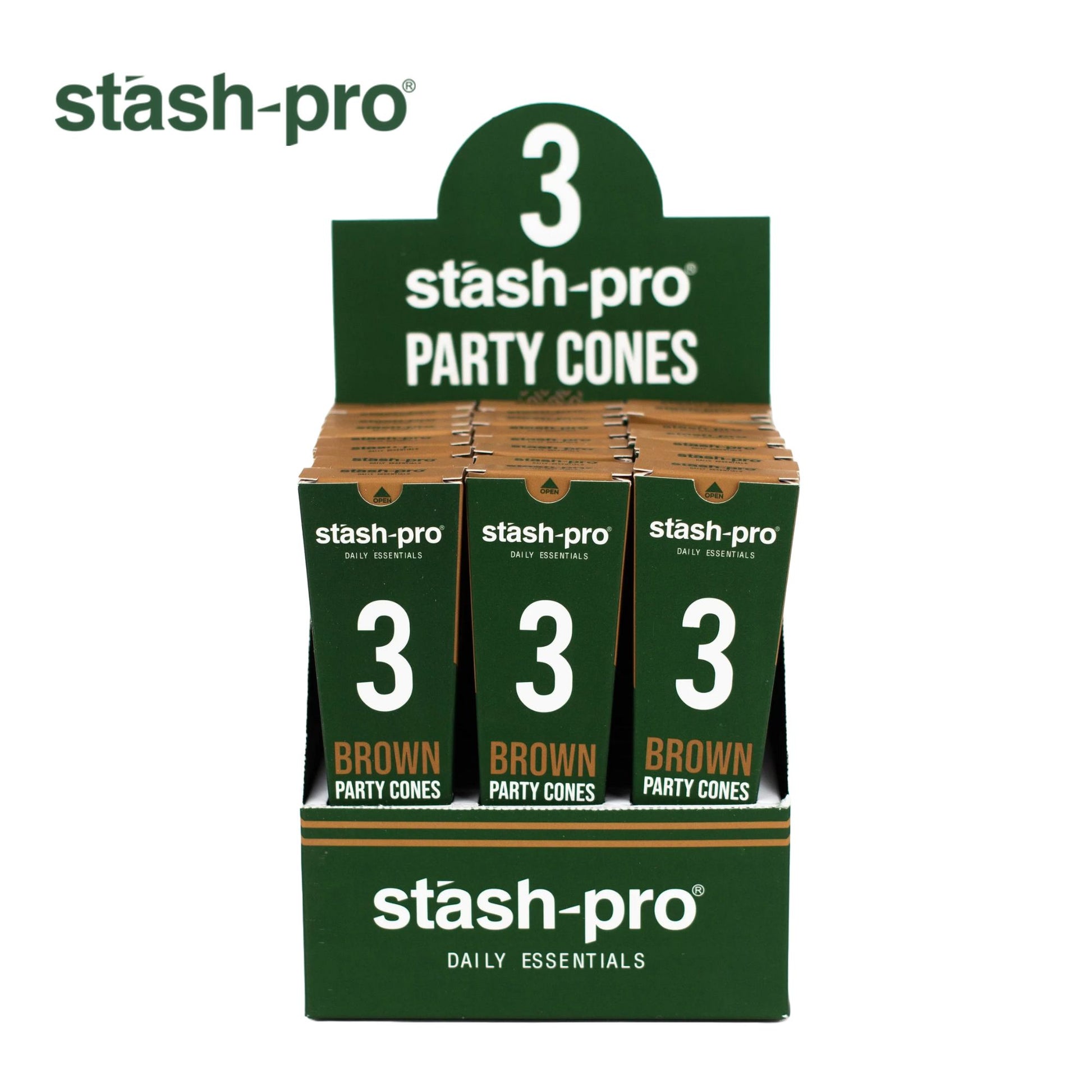 Stash-Pro Party Cones - Brown