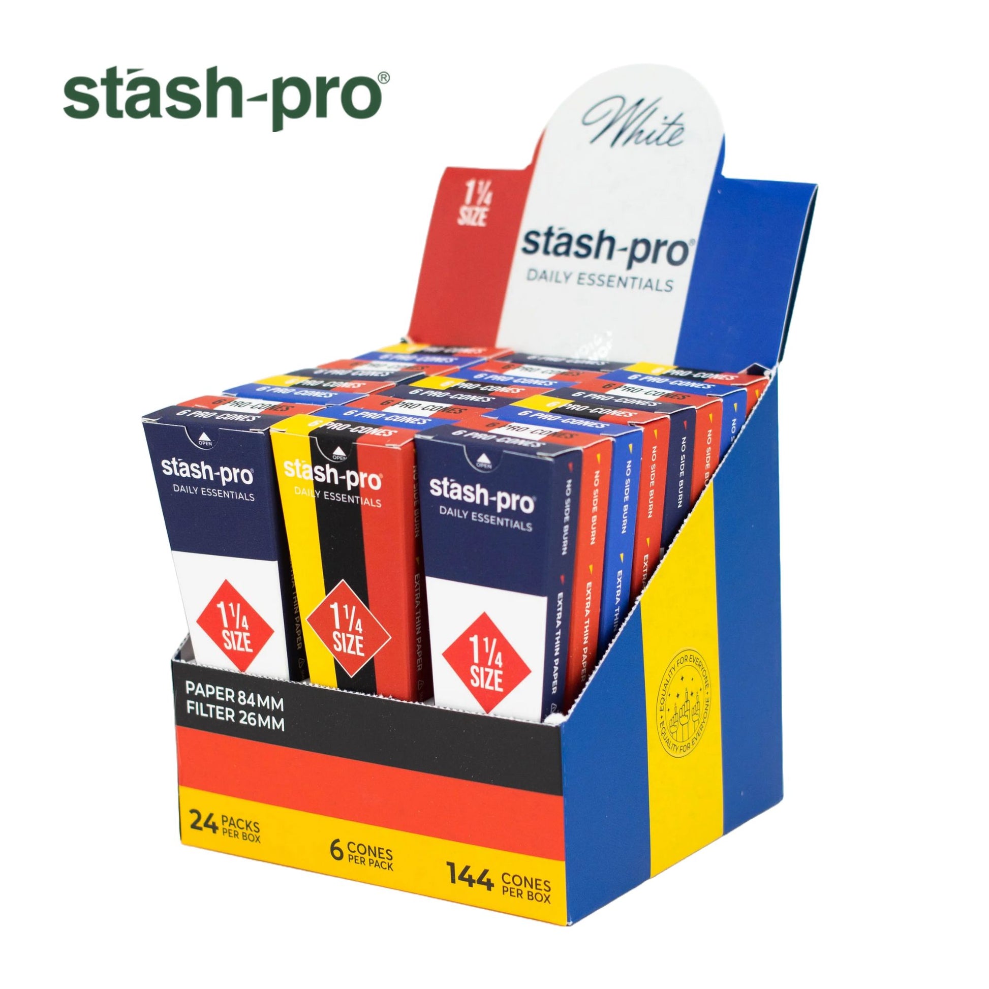 Stash-Pro 1 ¼ Size Pre-Rolled Cones - Pack of 6