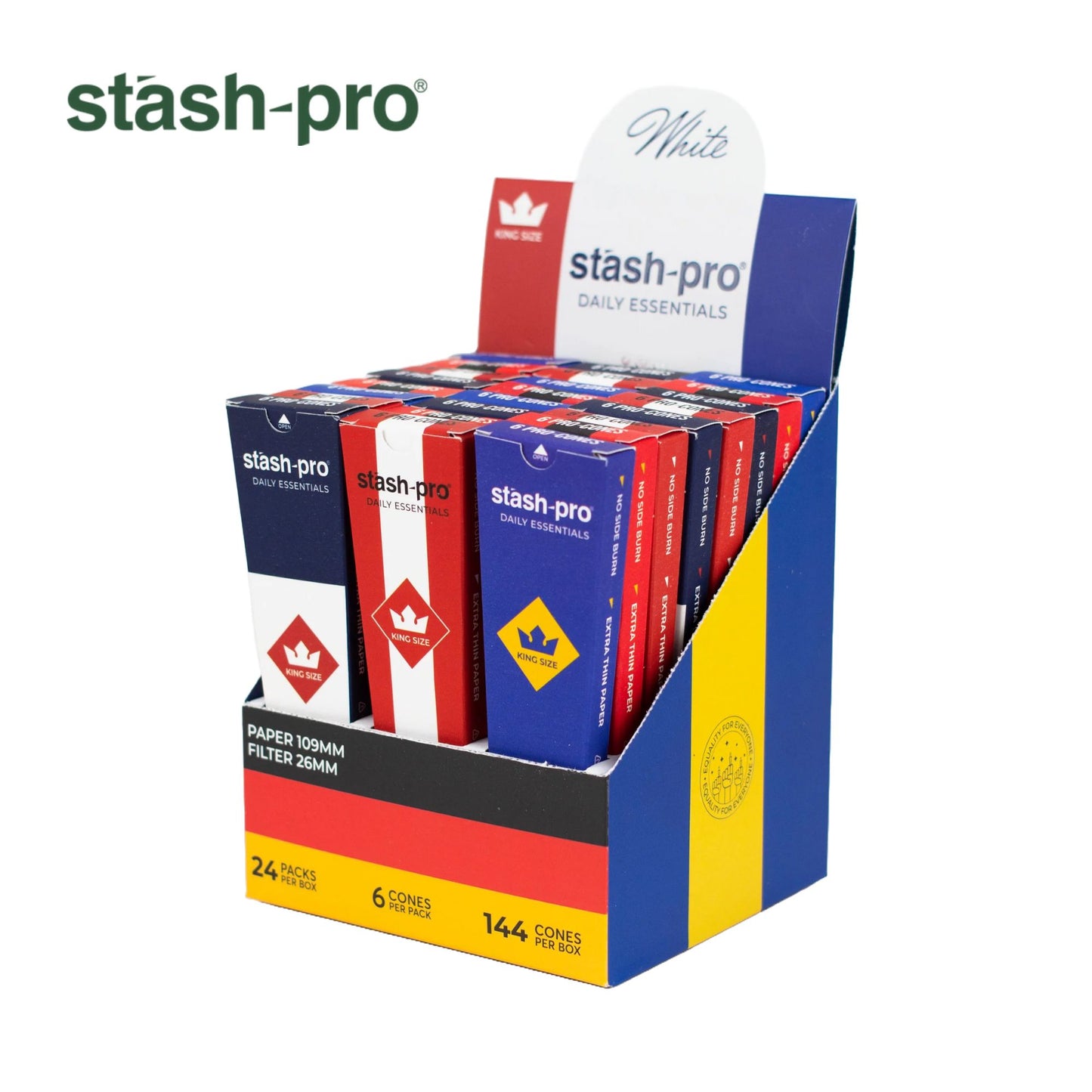 Stash-Pro King Size Pre-Rolled Cones - Pack of 6