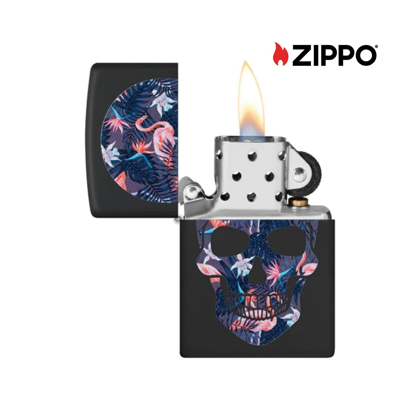 ZIPPO Flamingo Skull Design Windproof Lighter