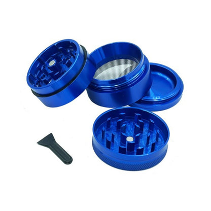 Elements 4 Piece Herb Grinder - Anodized Blue