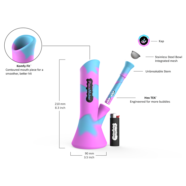 PIECEMAKER Kali Glow in the Dark Bong | HighJack