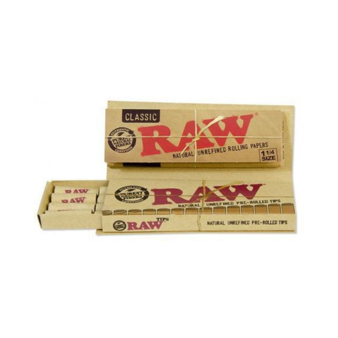 RAW CONNOISSEUR with Prerolled Tips-1 1/4th Size | HighJack India