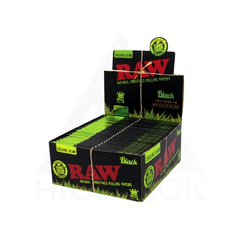 RAW Black Organic Hemp King-size Slim Rolling Paper