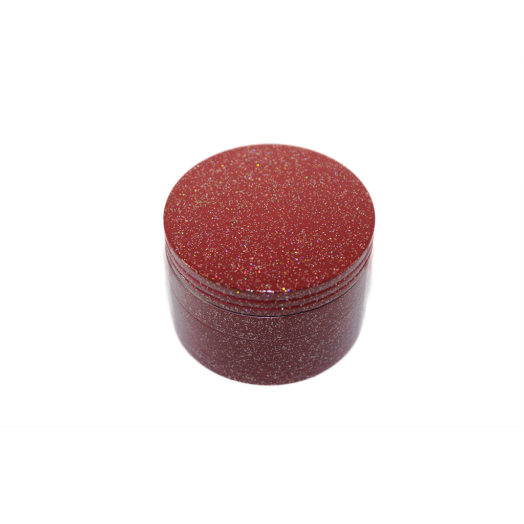 RHINO Herb Grinder Red Glitter-55mm - HighJack